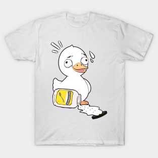 Funny duck spilled mayonnaise T-Shirt